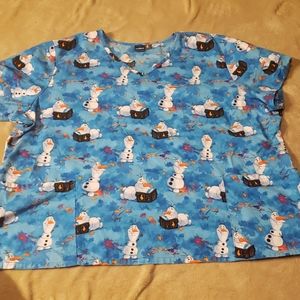 Olaf Winter Scrub Top